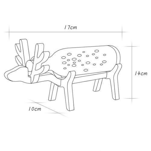 Wooden Deer Bottle Lamp