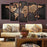 Black World Map Panel on Canvas
